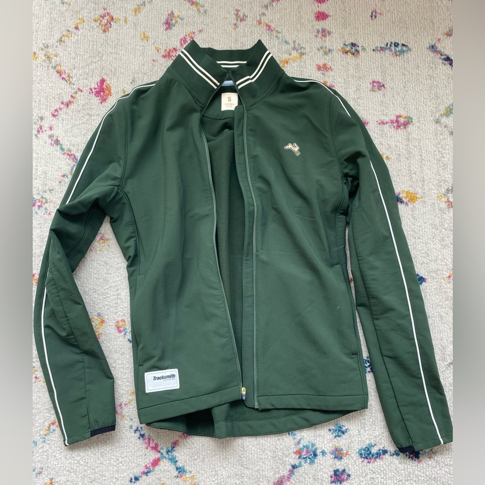 Tracksmith Men’s Small Bislett Jacket, Forest Green